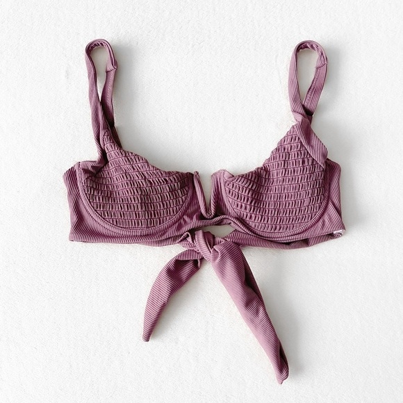 UNDERWIRE Tie Swim Top - Picture 2 of 13